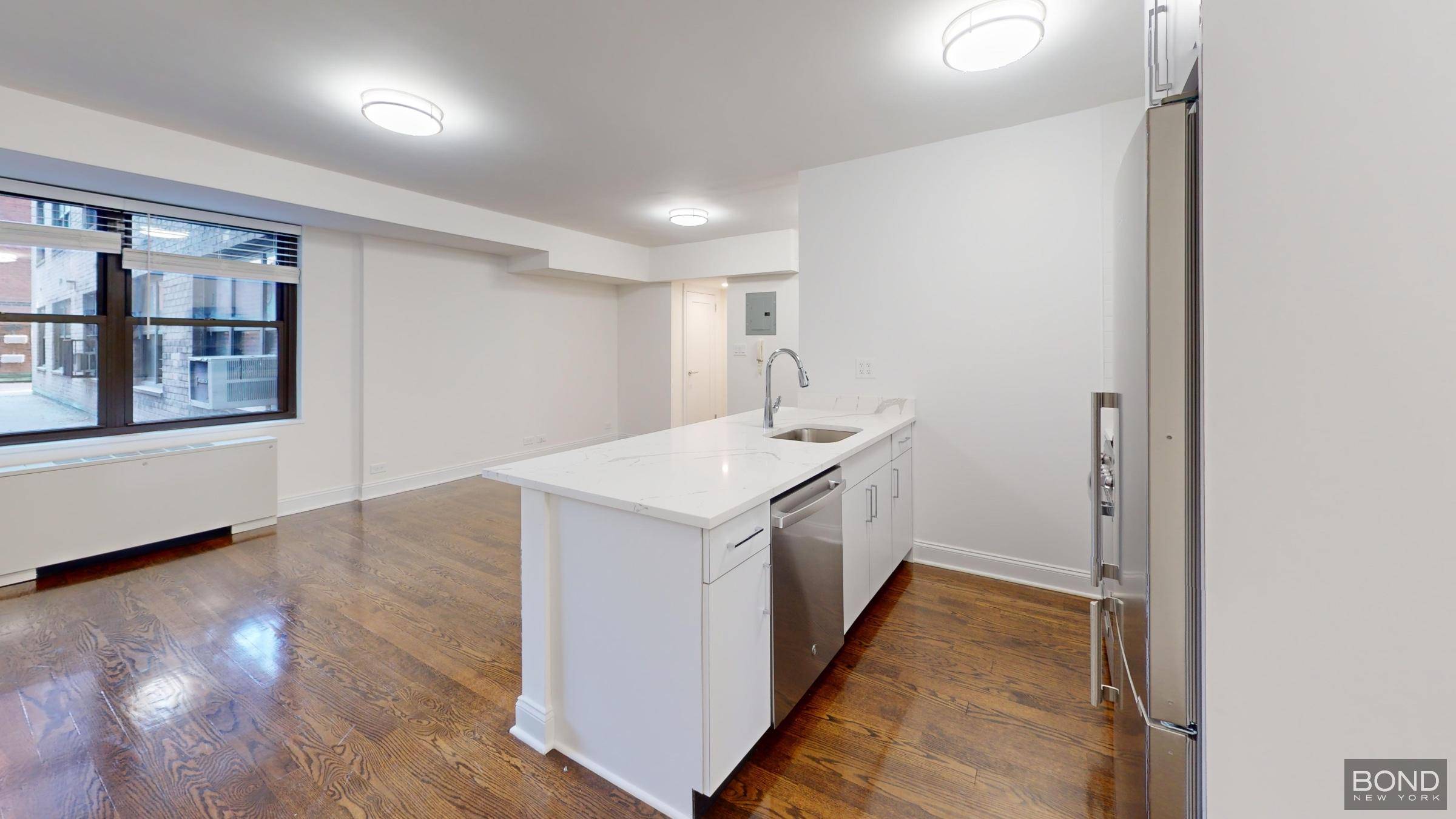 Massive and renovated studio in a well maintained doorman building.