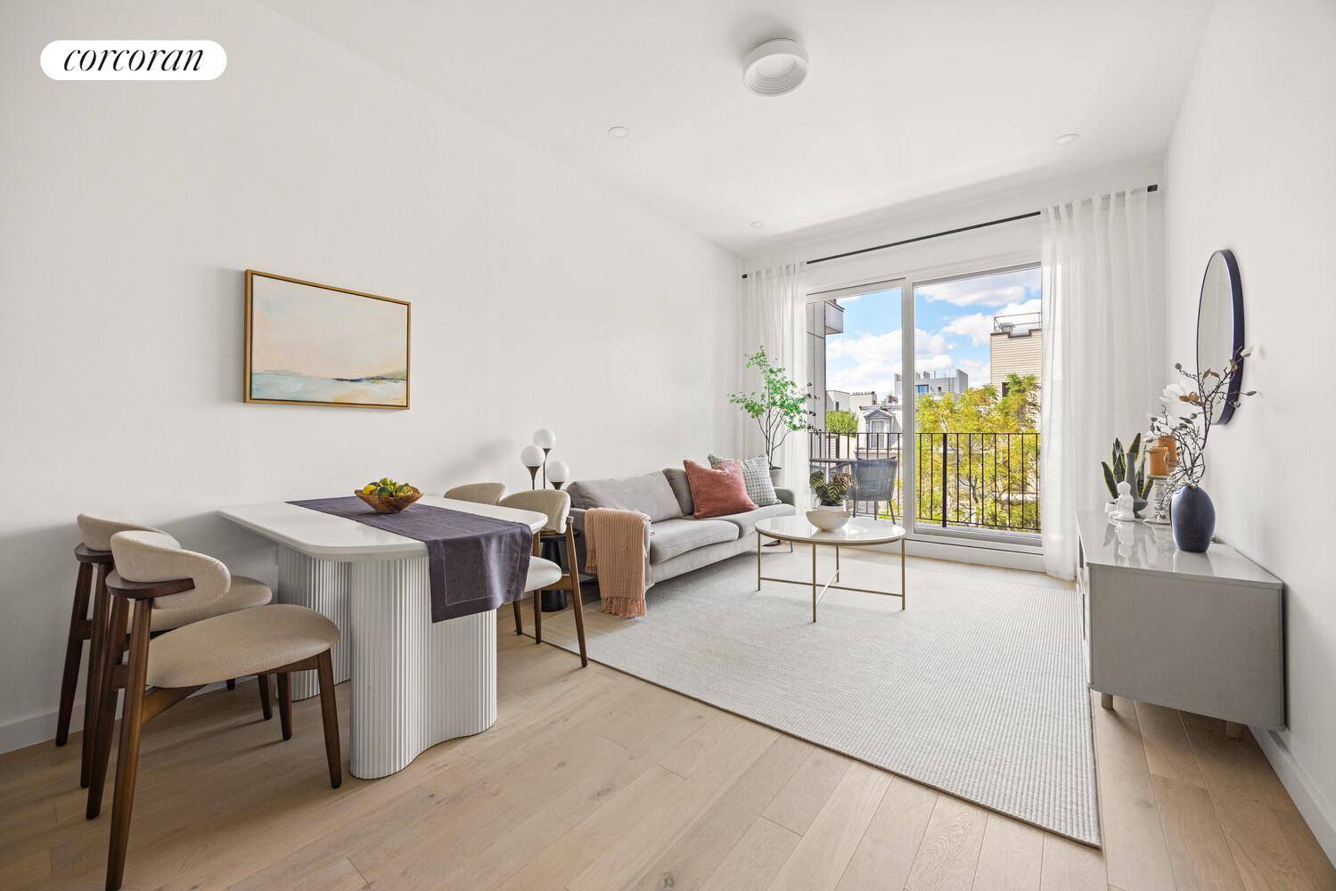 Welcome to unit 2F at 48 Stanhope Street a beautifully appointed 1 bedroom, 1 bath residence spanning 751 square feet, where light, space, and design come together seamlessly.