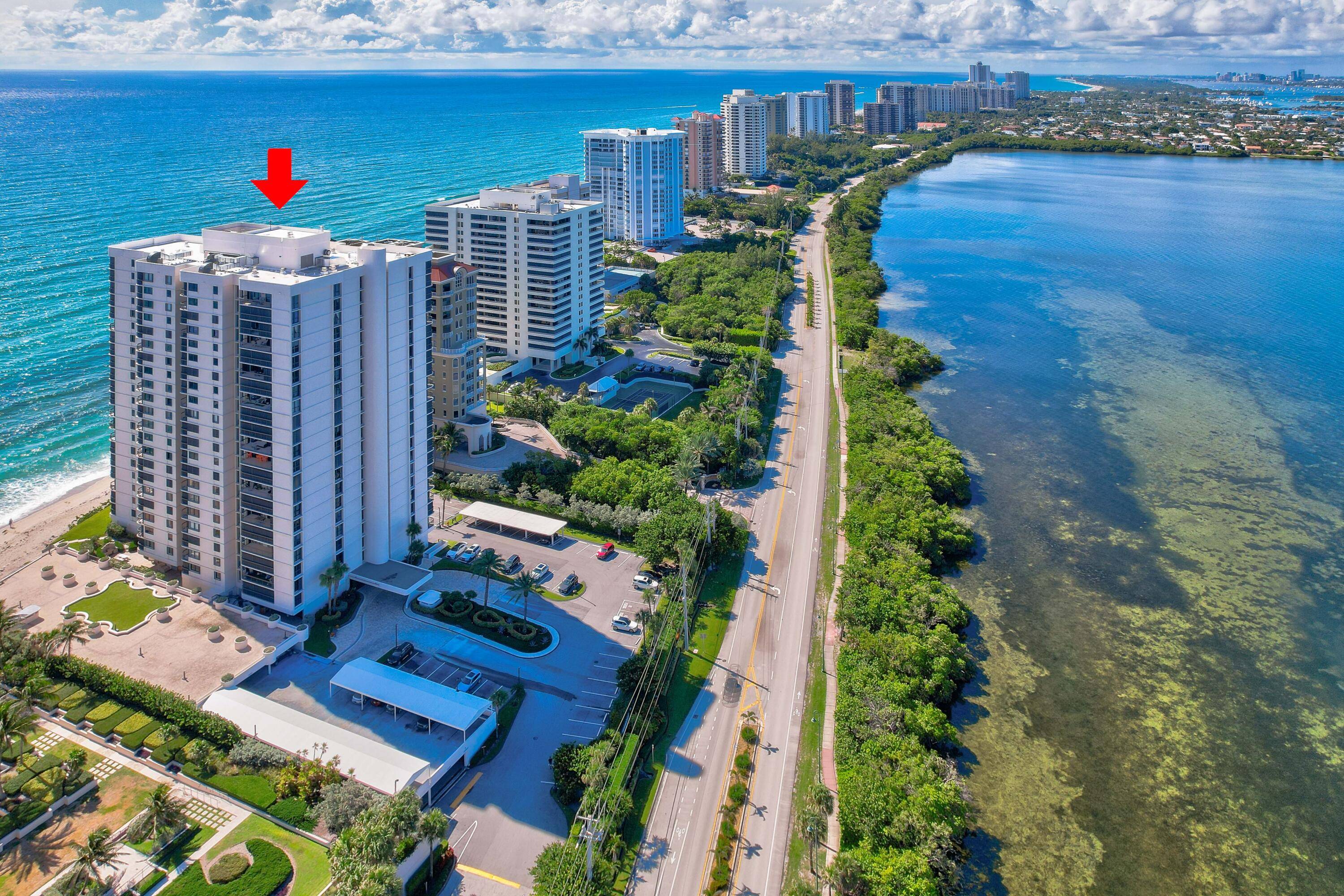 Enjoy the amazing panoramic ocean and intracoastal views from your 2 bedroom 2 bath condo located on the 11th floor of the elegant Eastpointe 1 Tower.