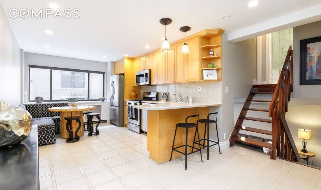 Welcome to your over sized one bedroom convertible two with bright southern exposure.