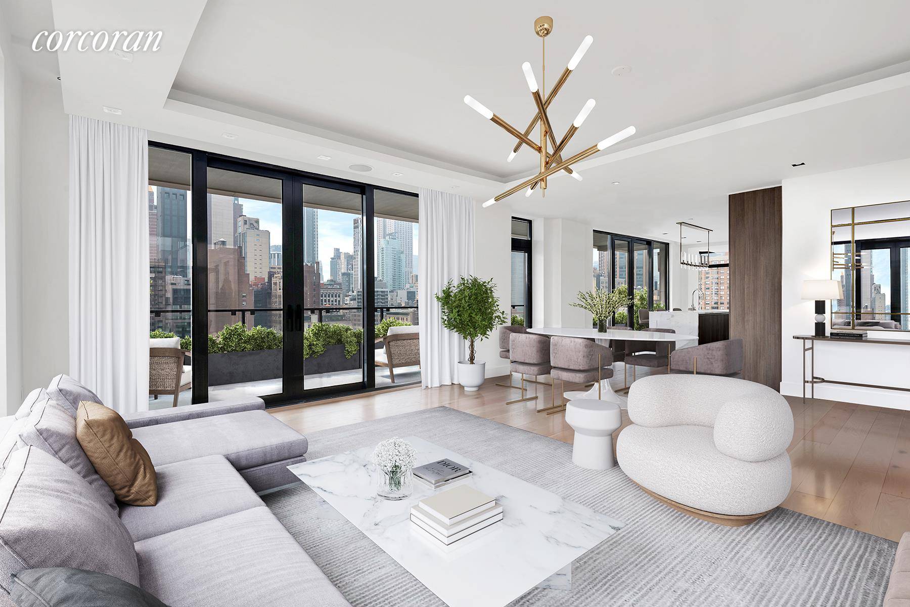 Move Right In ! Penthouse 1 is a 360 degree 3, 114 SF duplex four bedroom and four bath home on top of Hillrose28.