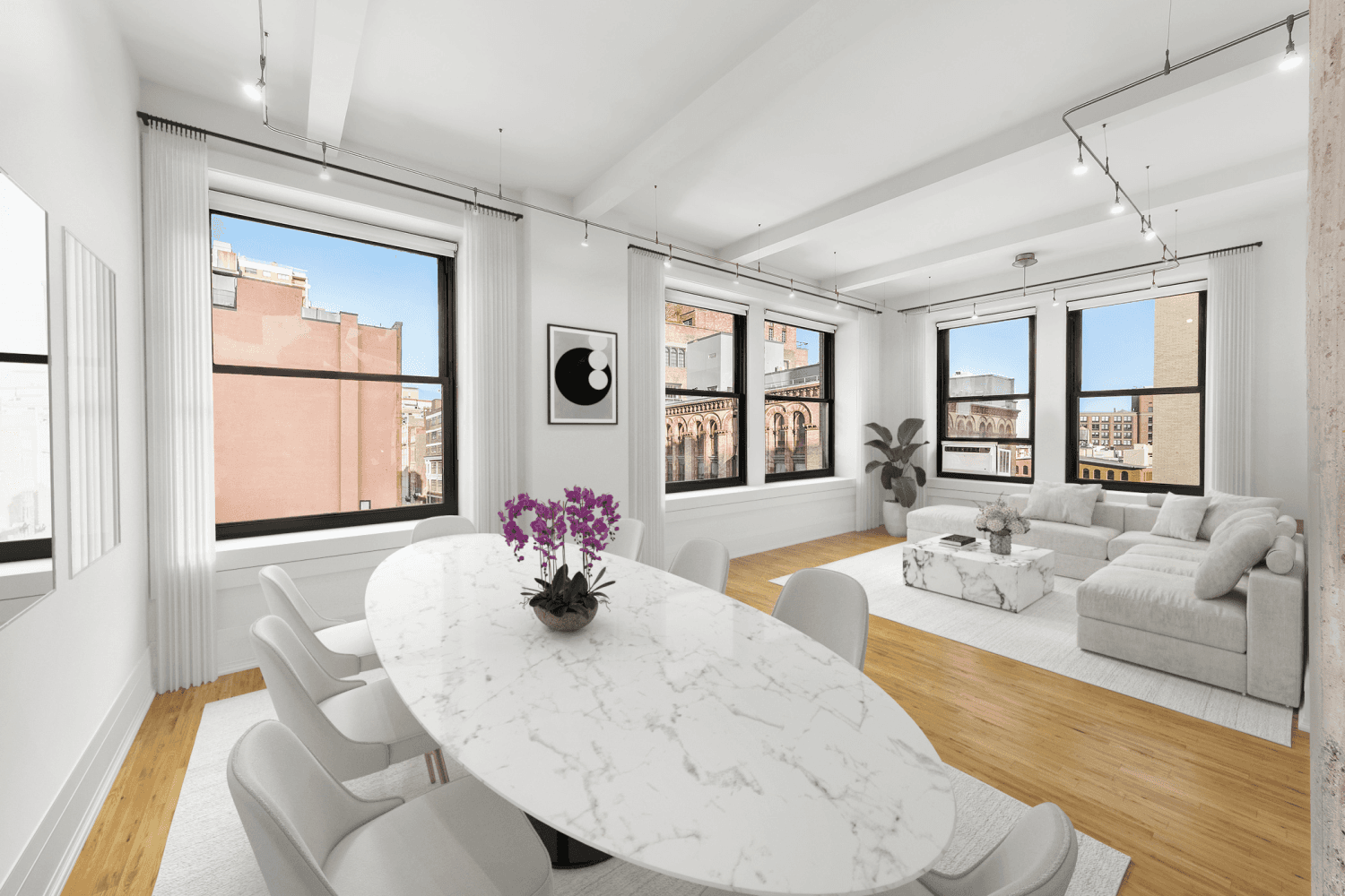 Introducing a Spacious True 2 Bedroom 2 bath Corner loft with Newly Renovated Kitchen amp ; 8 Massive Windows and 11 foot ceilings at the Full Service 250 Mercer Street ...