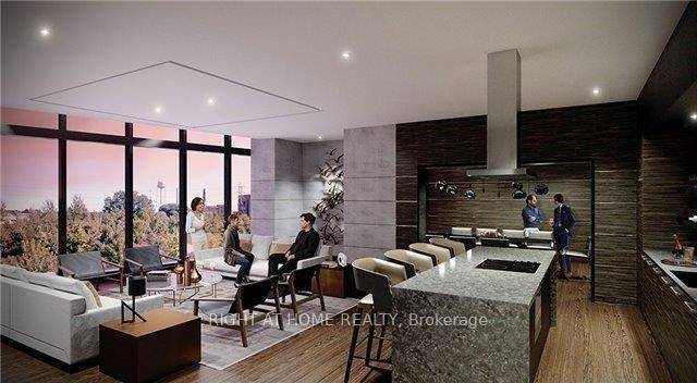 Stunning 1 Br Condo. W I Closet 9 Ft Ceiling, Hardwood Floors, Floor To Ceiling Glass Windows, Balcony L Shaped Kitchen With Quartz Counter Top, Ensuite Laundry.