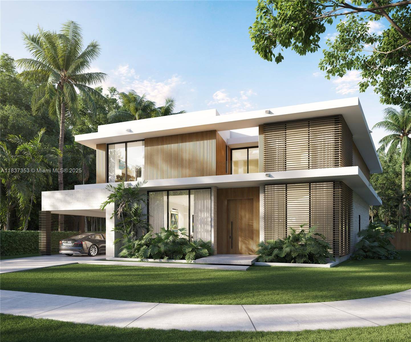 Captivating under construction home on a peaceful street in Coconut Grove, offering approx.
