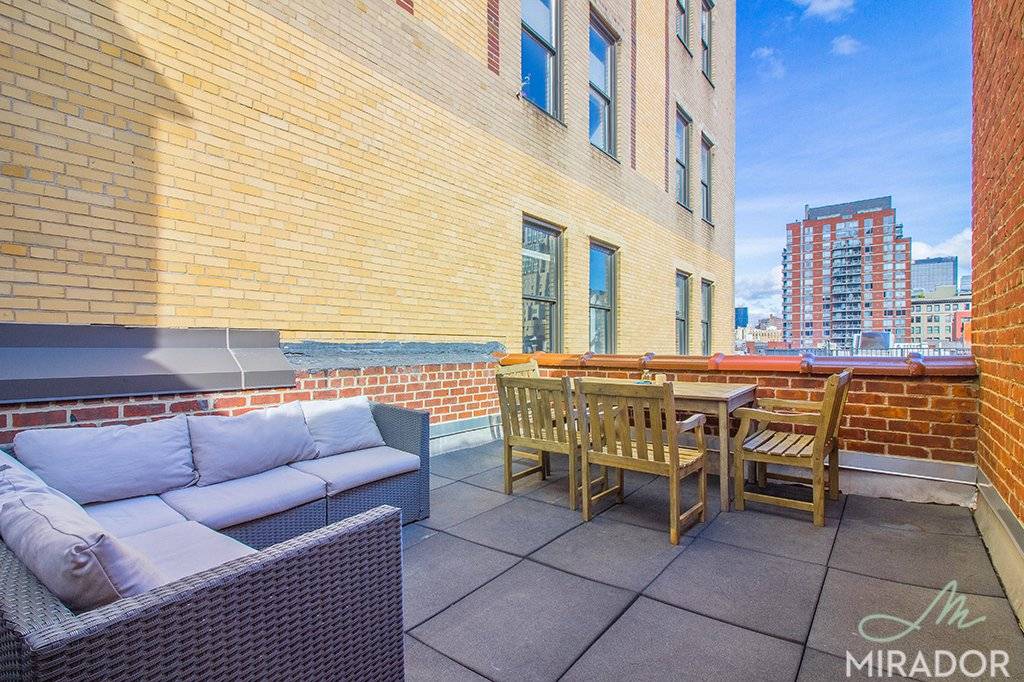 Stunning one bedroom plus second level additional living room with large private deck now available at True North Meatpacking !