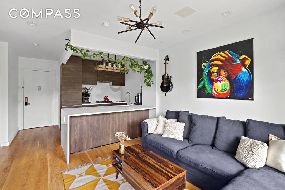 Sun filled and beautifully finished, this one bedroom home offers private outdoor space, refined modern interiors, and an ideal Williamsburg location.