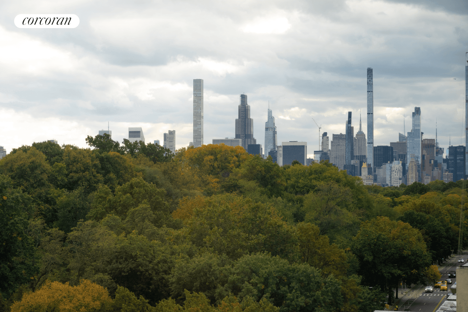 This beautiful corner apartment at Towers on the Park has a large living dining room overlooking Central Park with 270 degree views East, South and West.