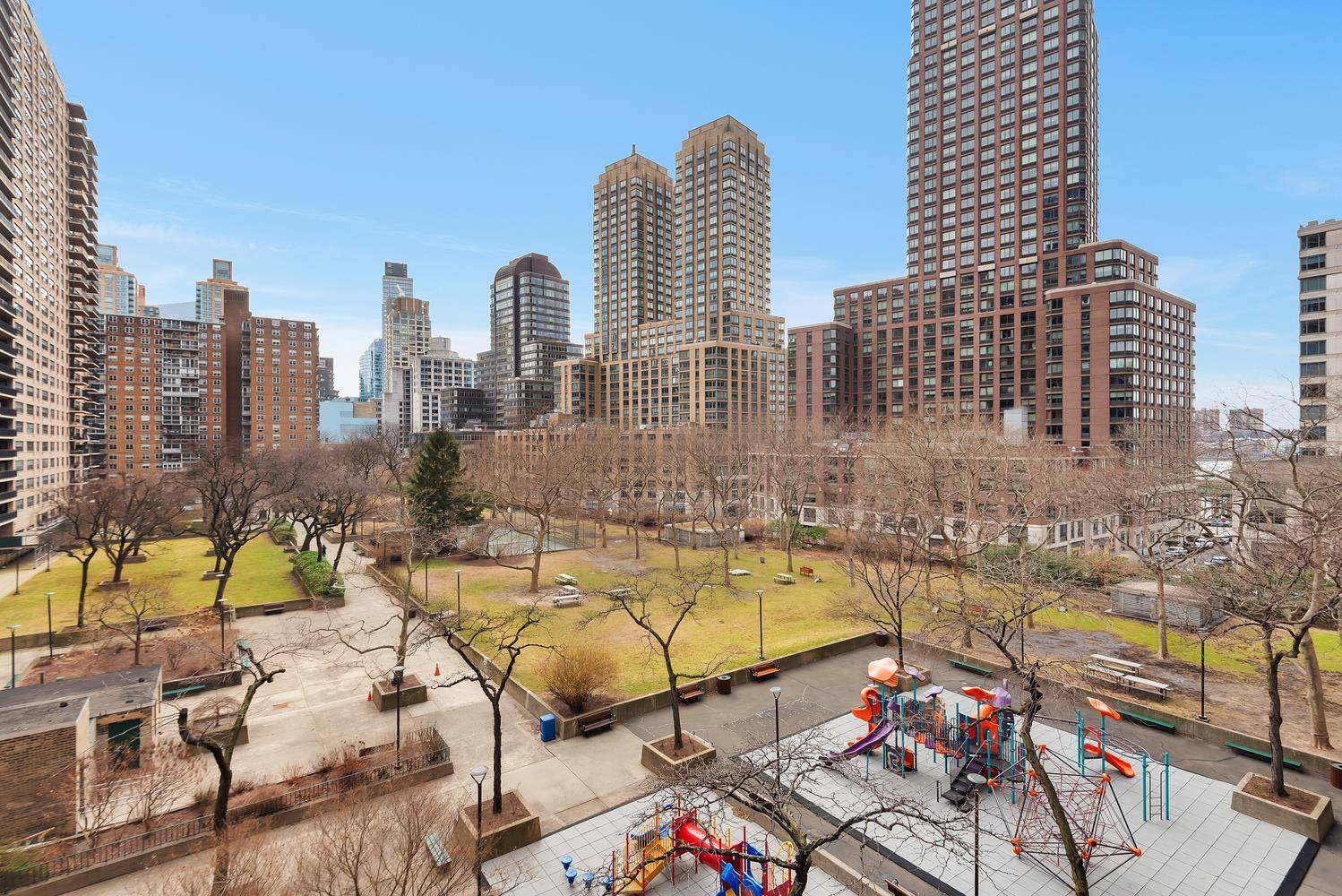 Bask in lush garden views, abundant outdoor space, and top tier amenities in this fully renovated two bedroom, one bathroom home at the esteemed Lincoln Towers a distinguished cooperative in ...