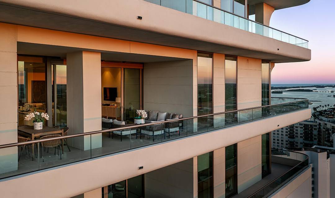 Perched high above S Flagler Drive, waterfront Penthouse G at La Clara lives like a house in the sky offering uninterrupted views of the Atlantic Ocean, Palm Beach Island, Intracoastal, ...