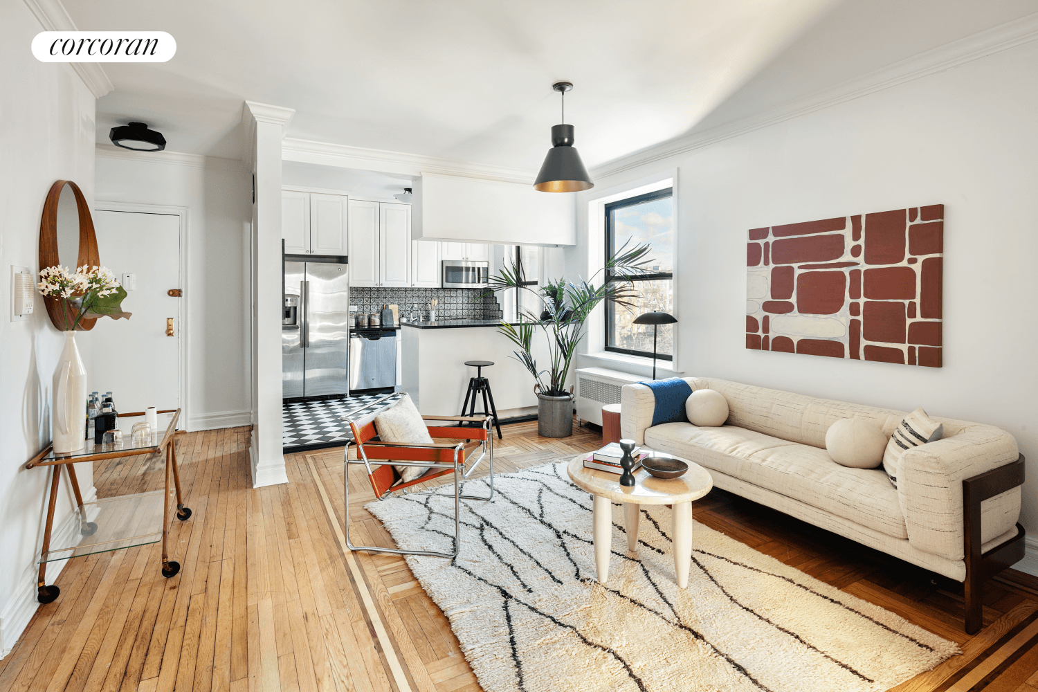 Make your home in the heart of the exciting East Village in this spacious and sunny three bedroom, one bathroom co op featuring a wonderfully flexible layout and great building ...