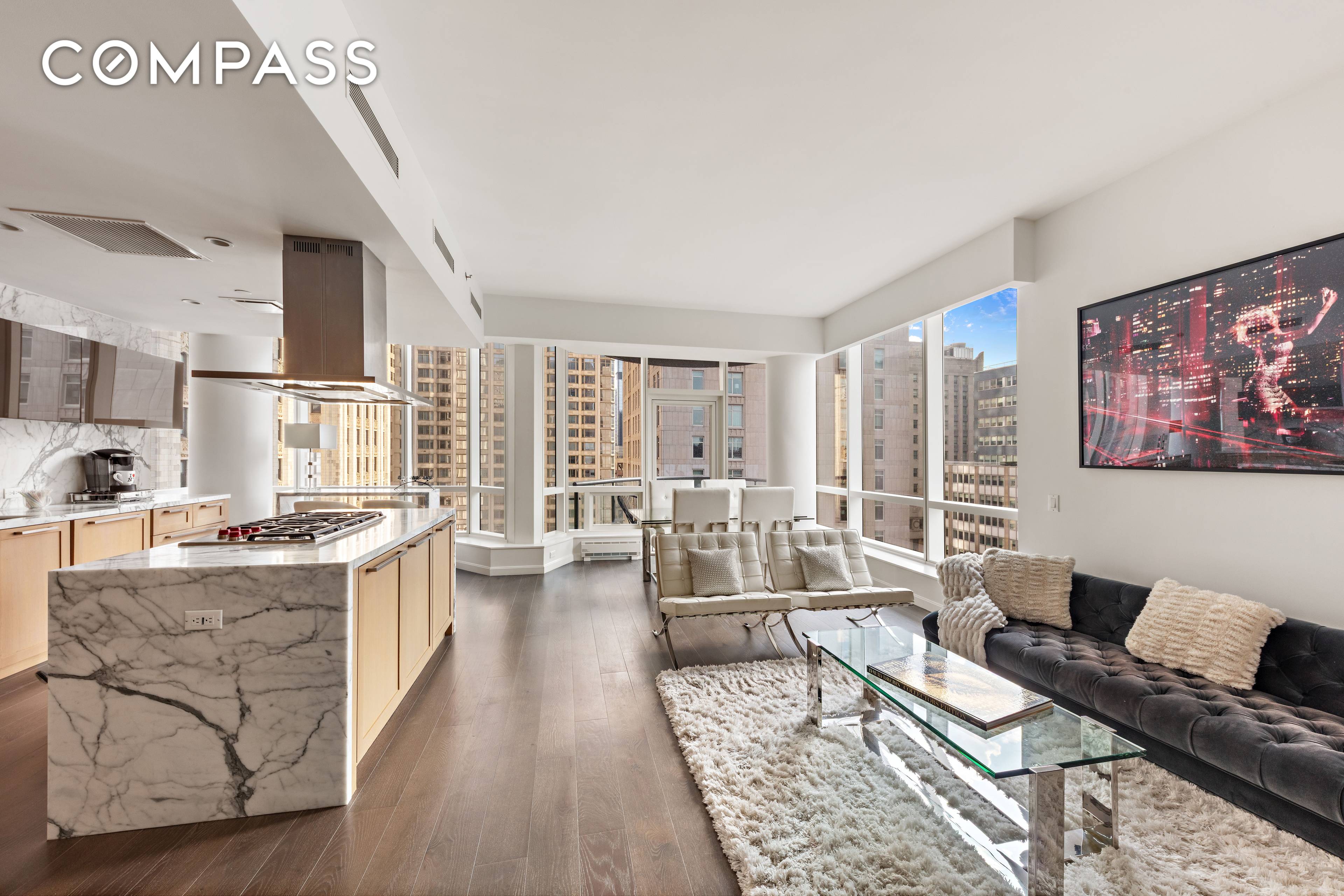 Full Floor 2 BR Tribeca Residence Welcome to Residence 14A at 19 Park Place a full floor 2 bedroom, 2 bathroom home elevated above the city with panoramic northern and ...