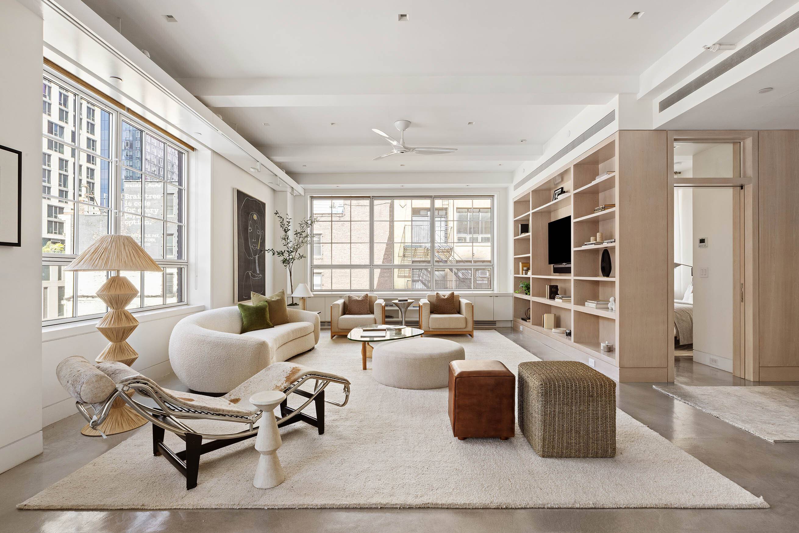 An architect's personal masterpiece, this stunning two bedroom, two bathroom pre war loft seamlessly integrates contemporary design, with practical, private living within a boutique co op hosting just two residences ...