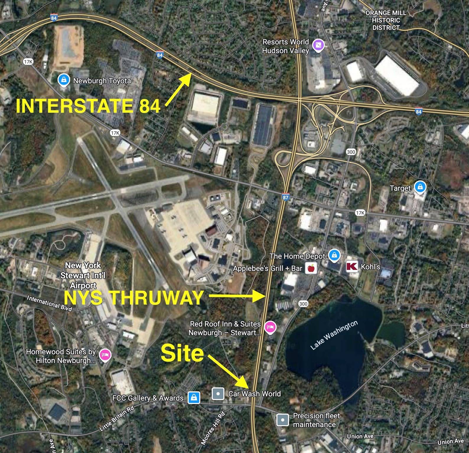Property is 2 miles from I 84, Exit 36, amp ; NYS 87 interchange located on 2.