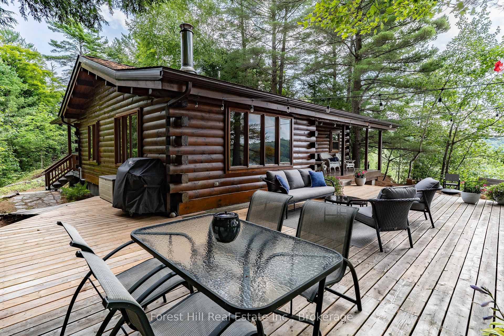 Super sharp, unique, immaculately maintained Nova Scotia pine scribe three bed log cottage or home.