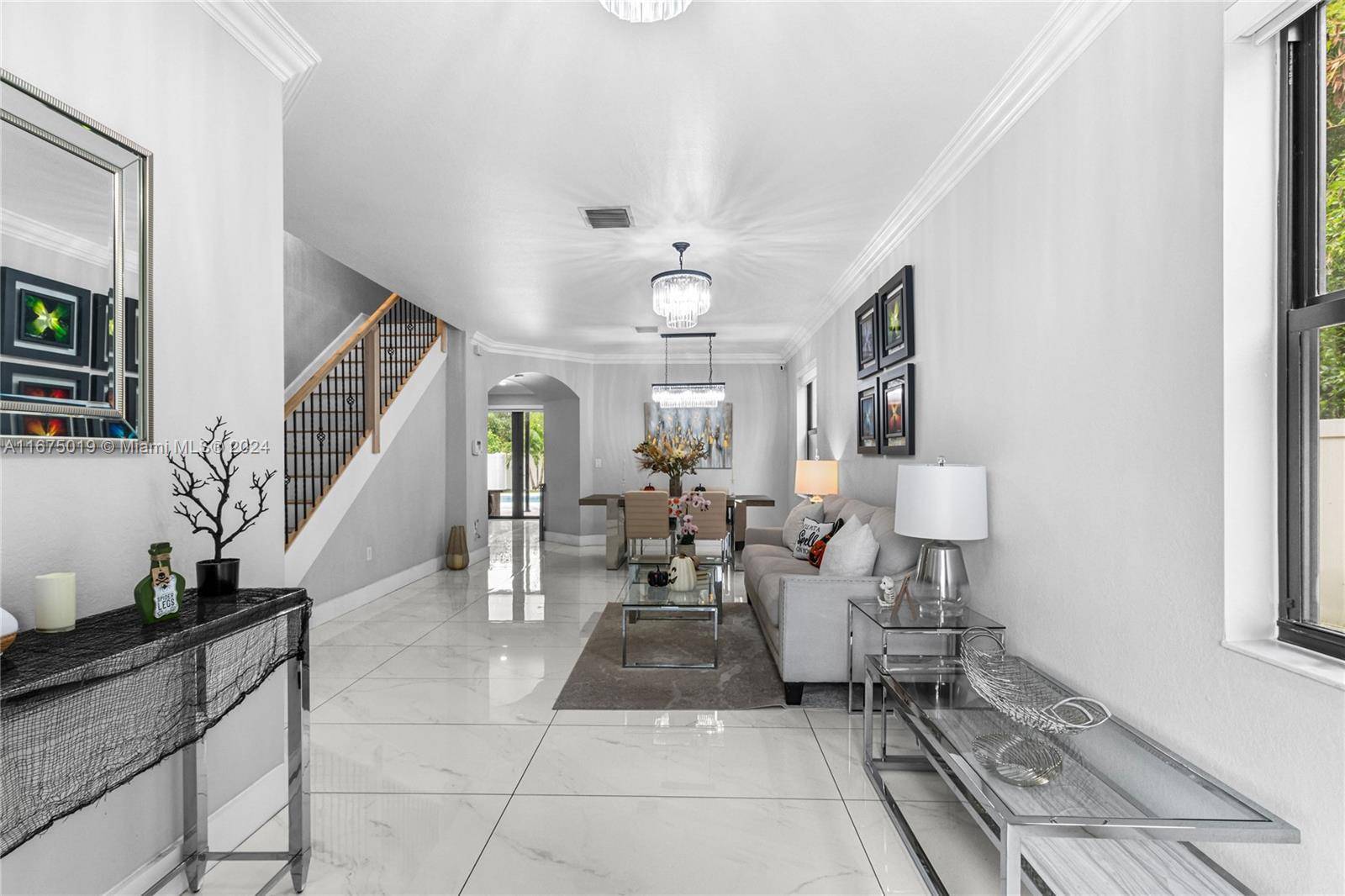 One of the bedrooms, with full bathroom, is on the first floor ; which is perfect for an office or the family convenience privacy.