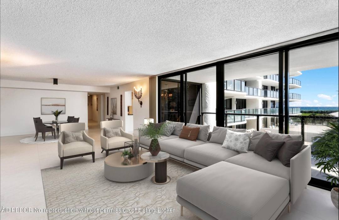 Catch the wonderful cross breezes from the Ocean and Intracoastal from this large 2 bedroom, 2 bath corner unit !