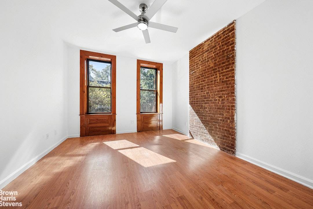 Welcome home to a beautifully renovated two bedroom, two bath residence in the heart of Stuyvesant Heights.
