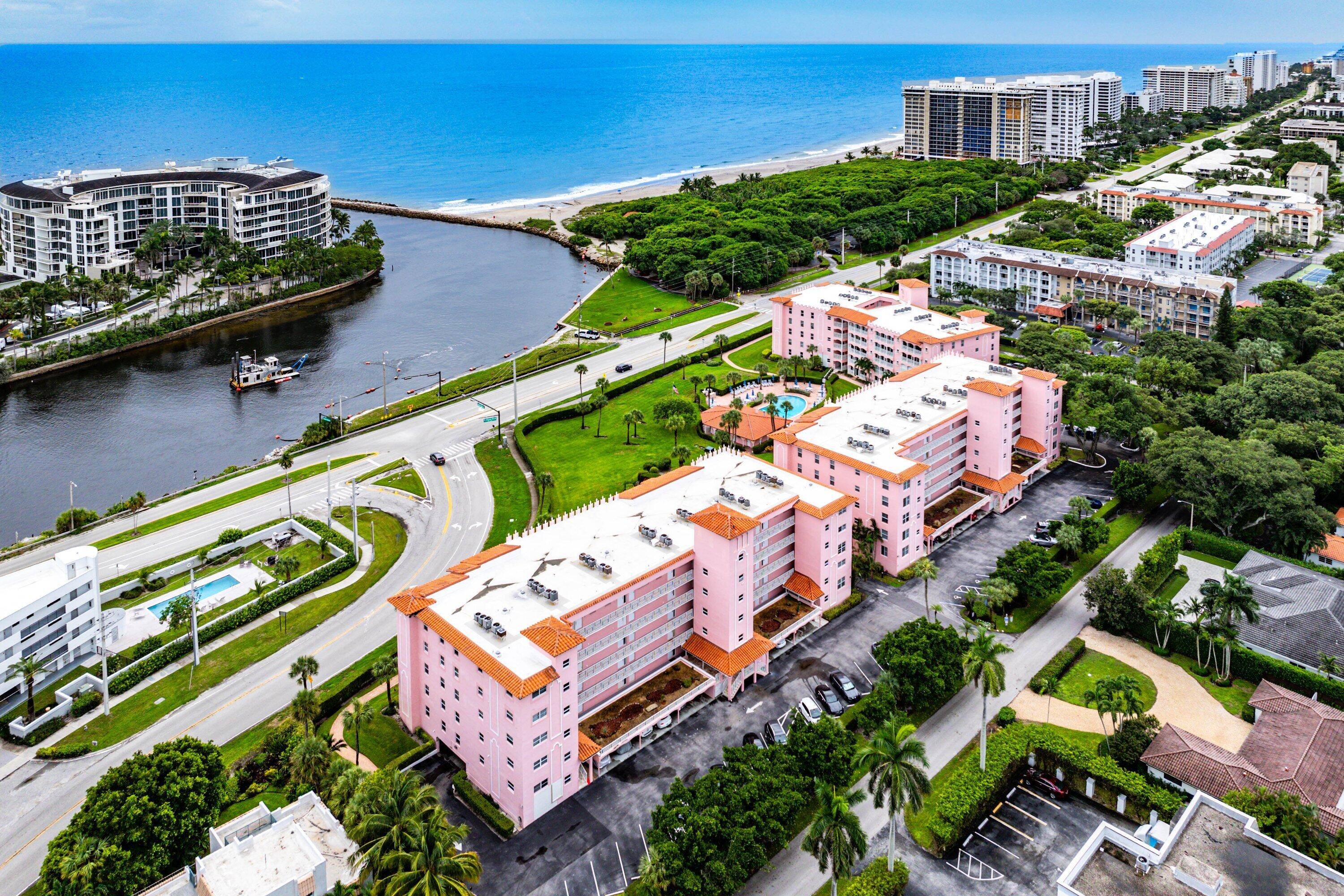 Step into Coastal luxury in this completely renovated 2 bedroom 2 bath condo, perfectly situated directly across from the Boca Resort.