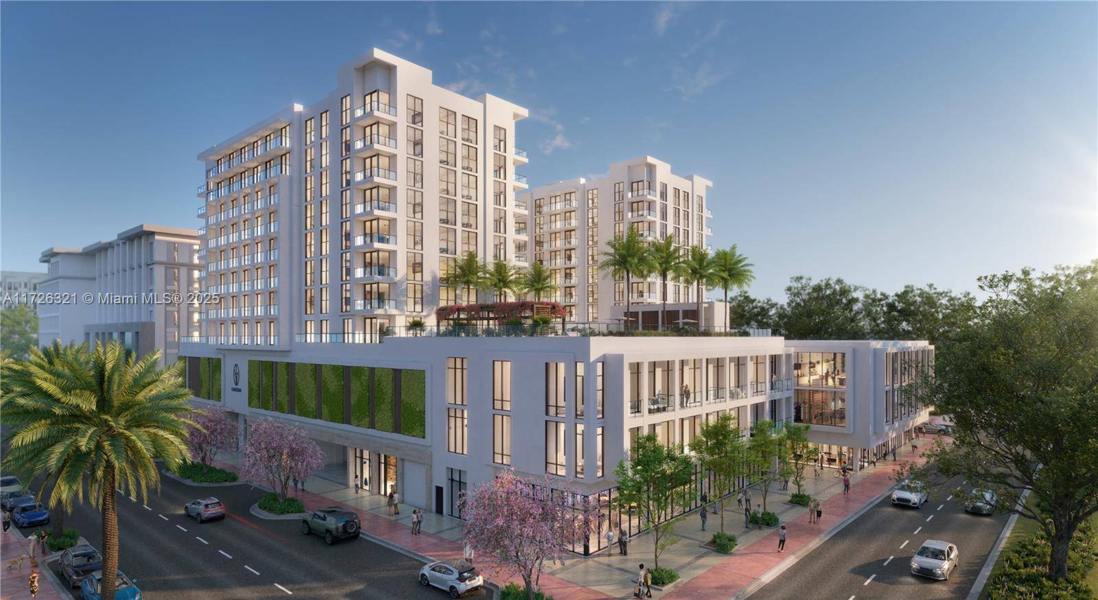 CASSIA The Residences in Coral Gables offers 174 units in a 12 story boutique luxury building in the heart of the Merrick Park District, blending sophistication with city style.