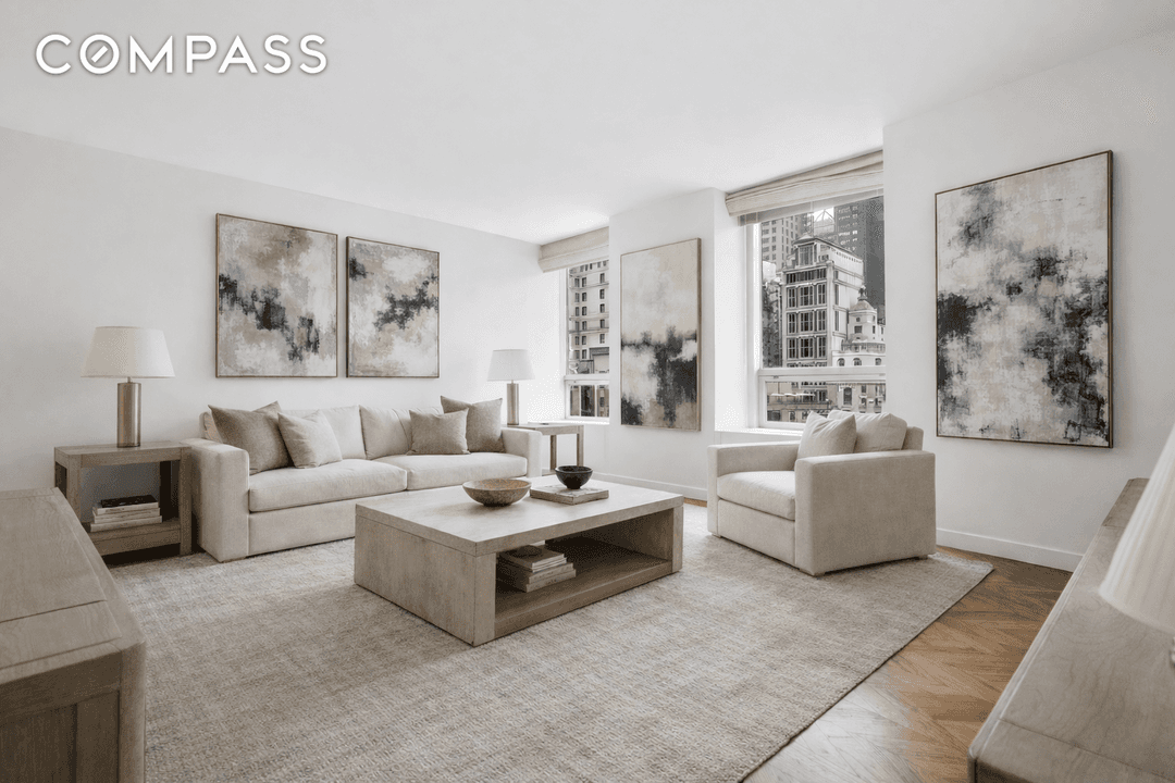 PHOTOS ARE VIRTUALLY STAGED Sun splashed 1 bedroom condo located at the prestigious 15 West 53rd Street in the heart of Manhattan.