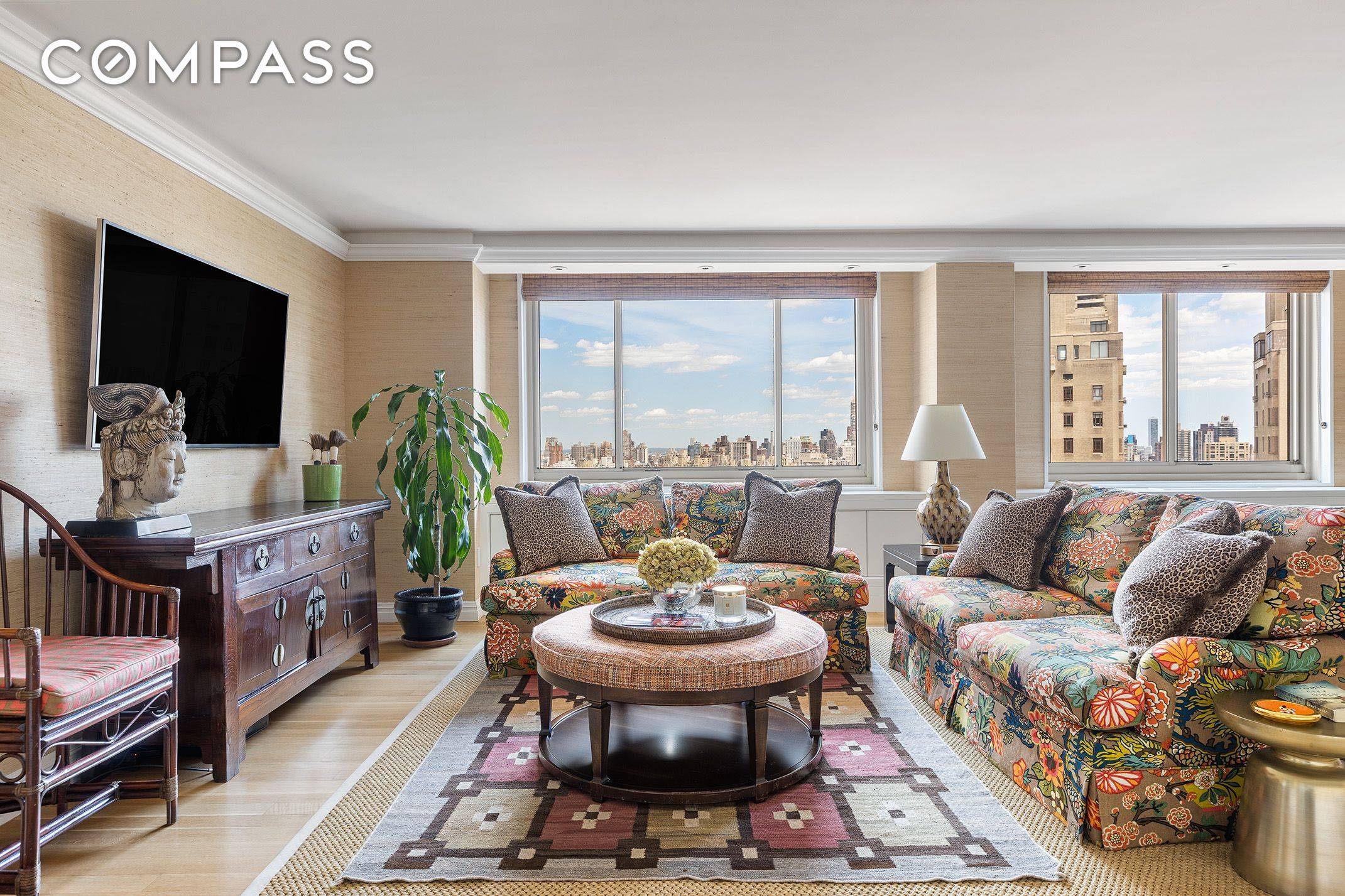 Perched high atop 30 Lincoln Plaza with dramatic Central Park and city skyline views, this pristine three bedroom, three full bathroom residence offers over 2000 square feet of professionally designed ...