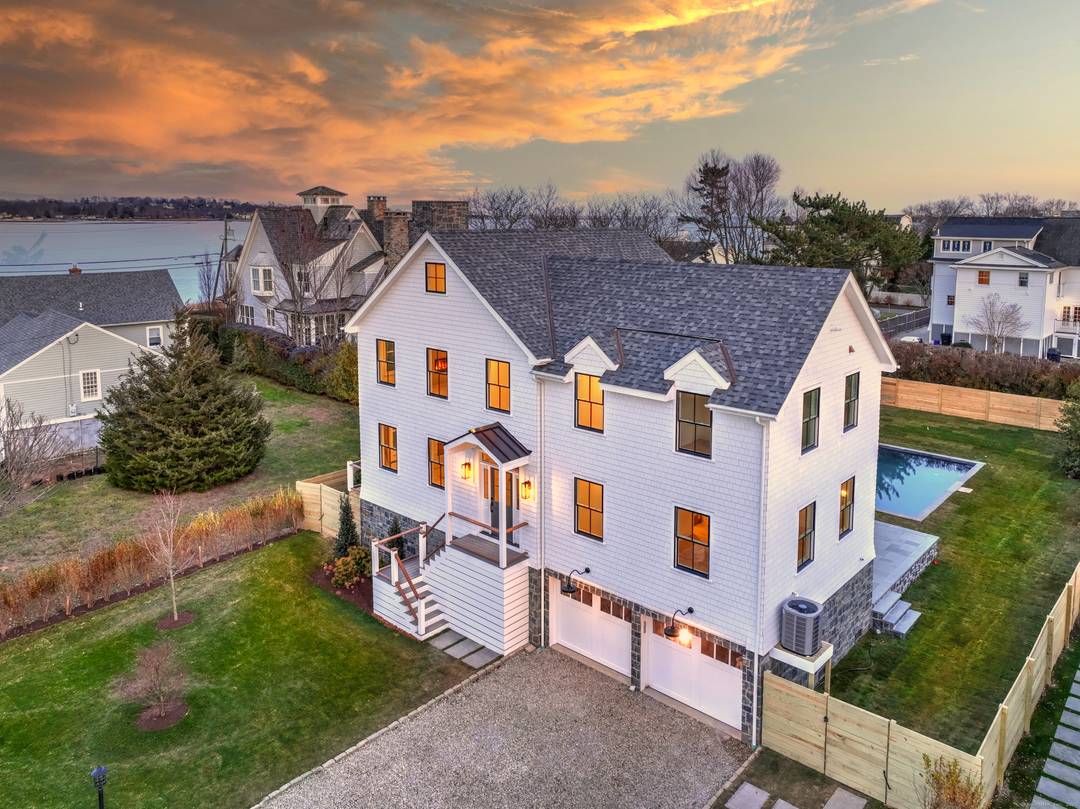 Modern coastal living on a quiet cul de sac in Westport's Saugatuck Shores.