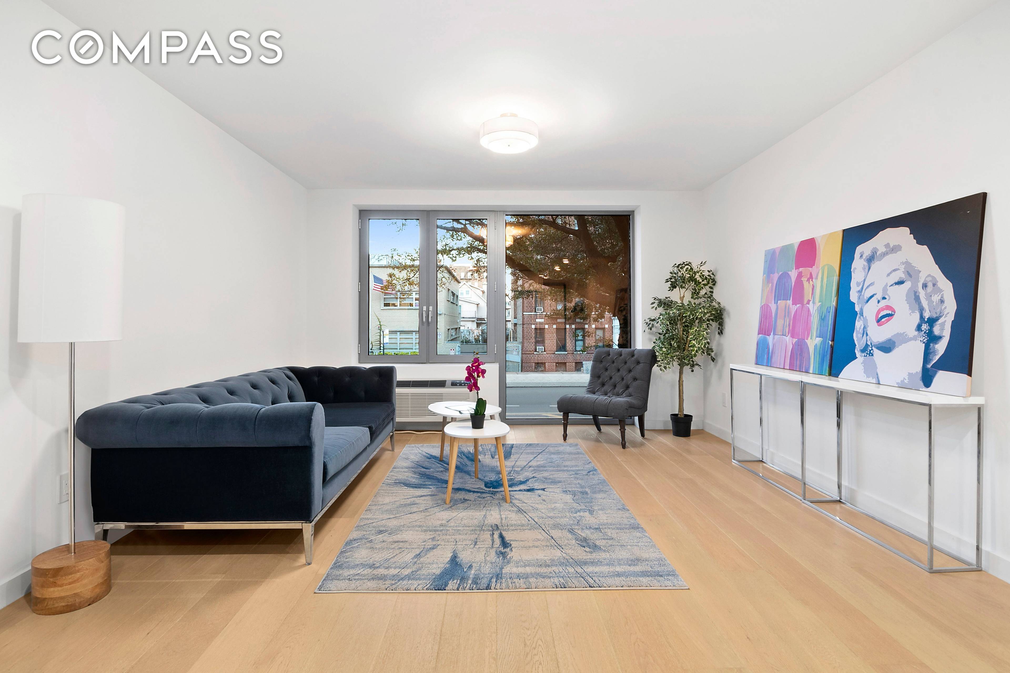 This elegant and modern two bedroom, two bathroom apartment is never lived in and has it all.