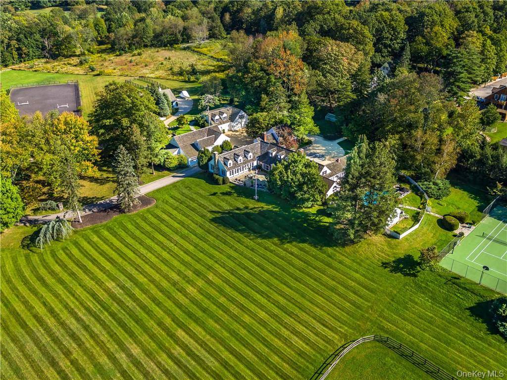 Skyland Farm. Set on one of the most prestigious country lanes, this Bedford estate sits on over 25 acres of spectacular property with rolling land, scenic views and gorgeous landscape.