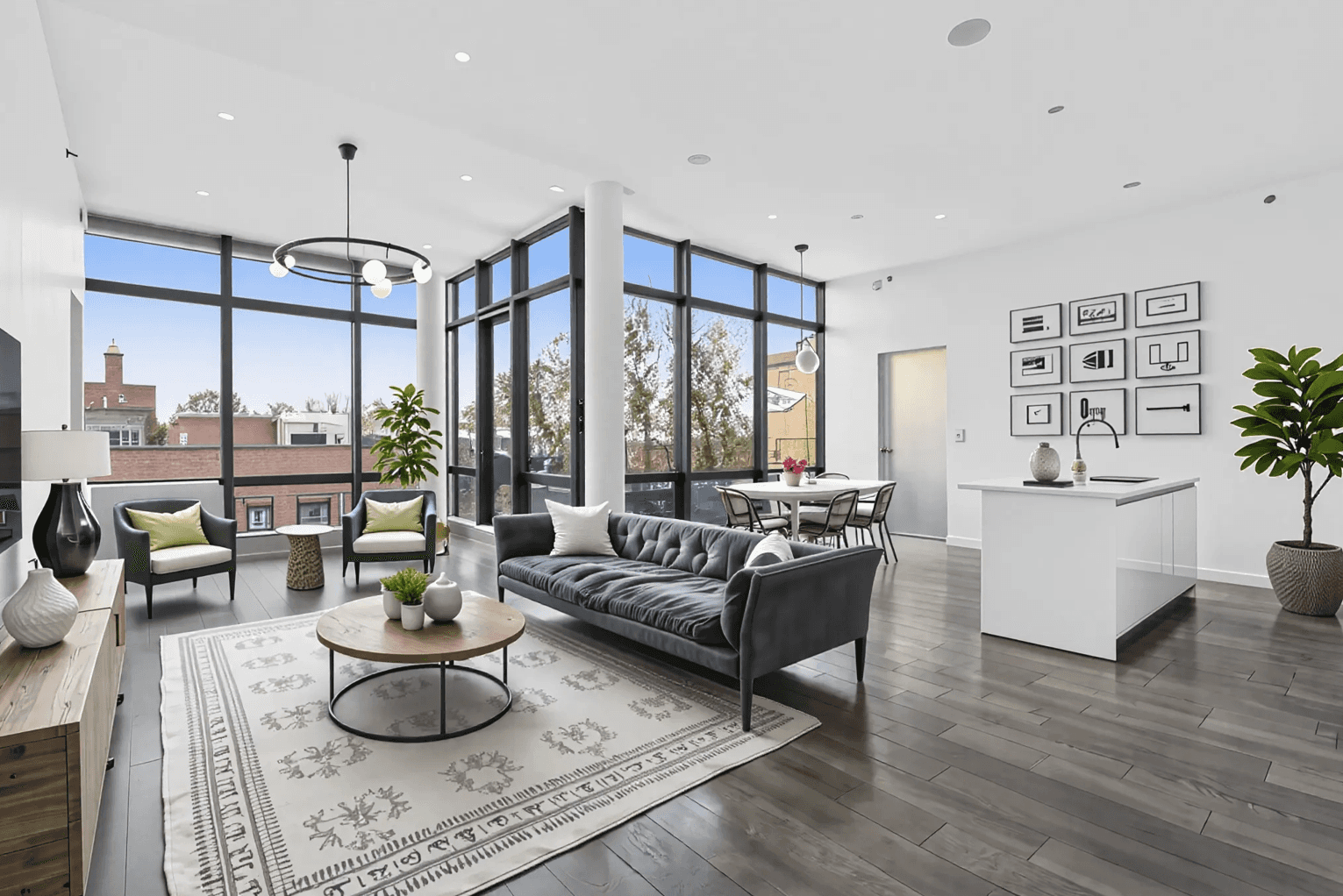 Step into this exceptional, sun drenched, south facing penthouse at The A Building an exquisite two bedroom, two and a half bathroom residence that seamlessly blends luxury, space, and breathtaking ...
