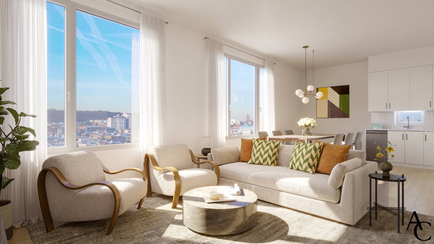 Welcome to Residence 2B, a stunning three bedroom, two bath sanctuary located at 140 Hillside Avenue.