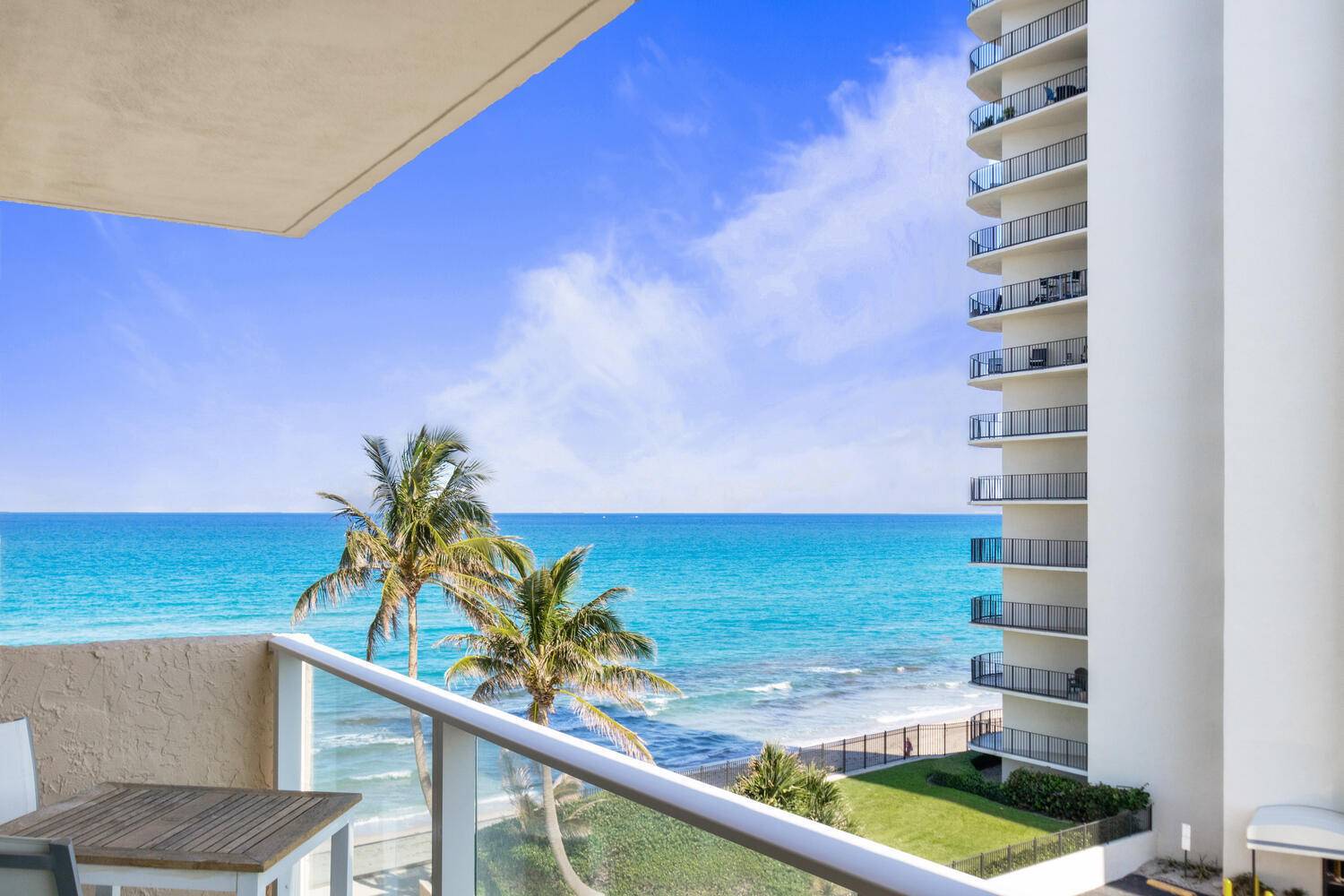 Stunning Ocean and Intracoastal Views from this tastefully remodeled 2 2 Condo on the quiet and private North end of Singer Island.