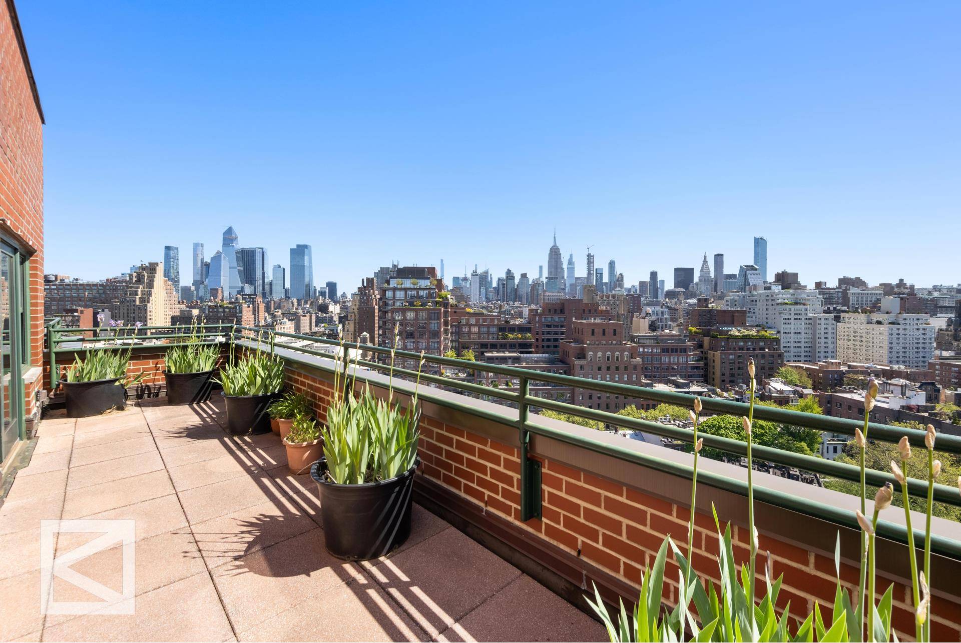 Situated on one of the most desirable blocks in the West Village, this penthouse residence offers unparalleled views in the heart of the neighborhood.