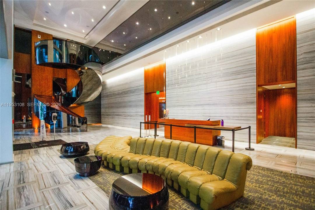 Exceptional corner unit with direct views of Biscayne Bay.