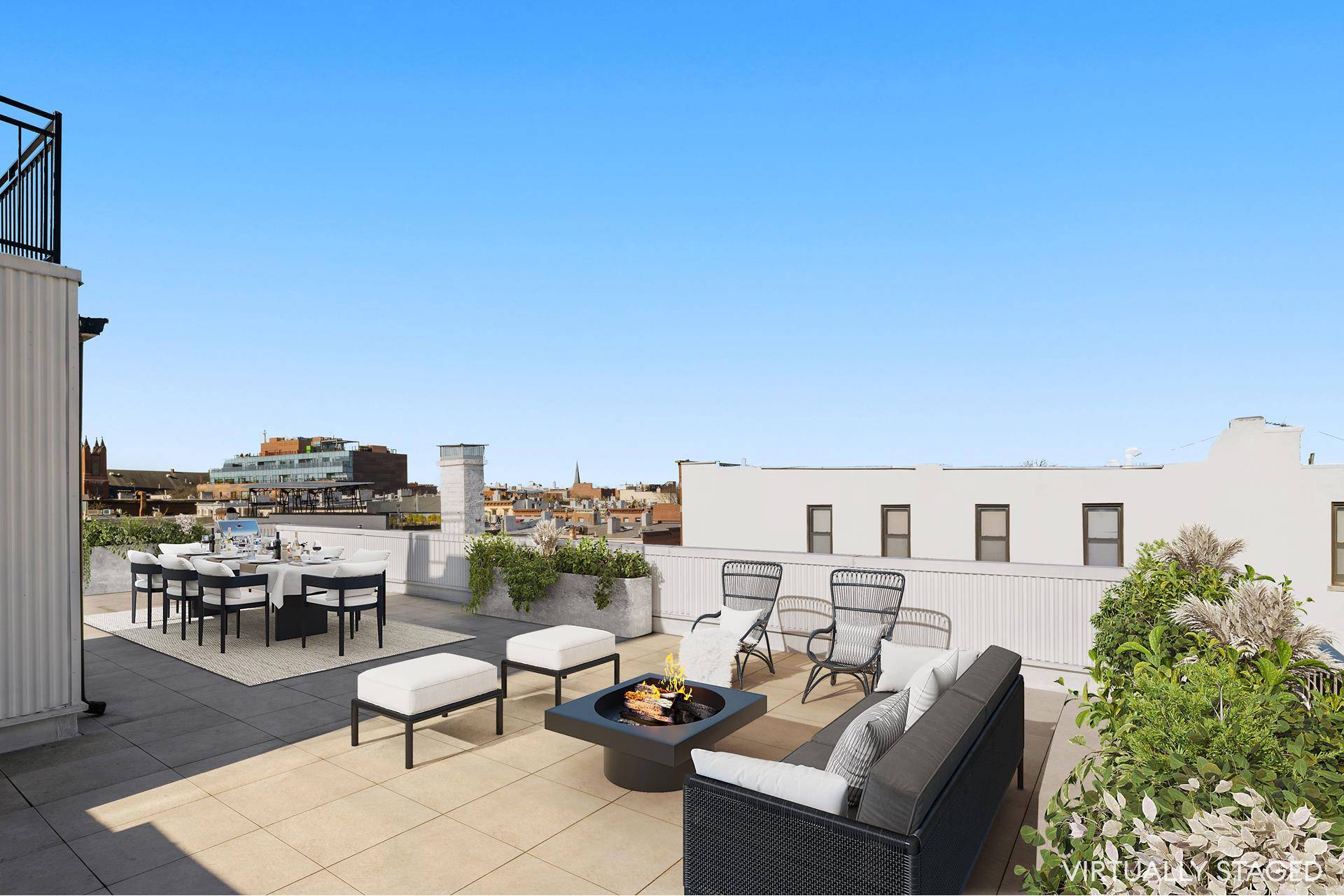 Spanning over 2, 400 square feet in total, designer interiors and an enormous private roof deck await in this radiant three bedroom, two bathroom condo located on one of Cobble ...
