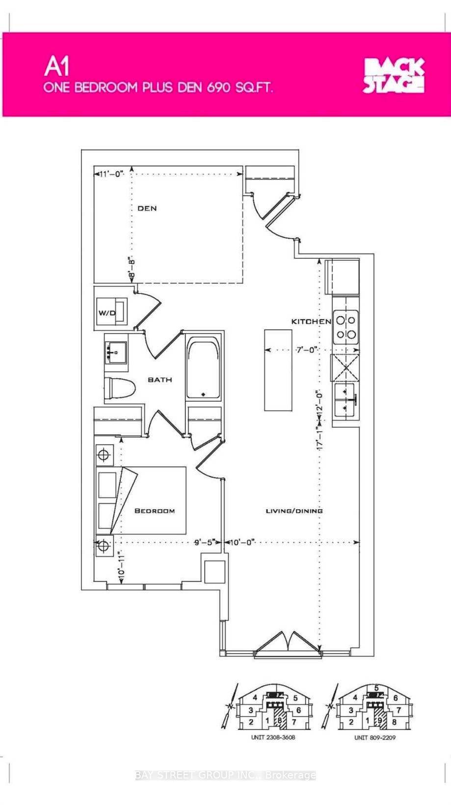 South Facing 690 Sq. Ft. 1 Bedroom Den At Backstage Condos In The Heart Of The Downtown Toronto.