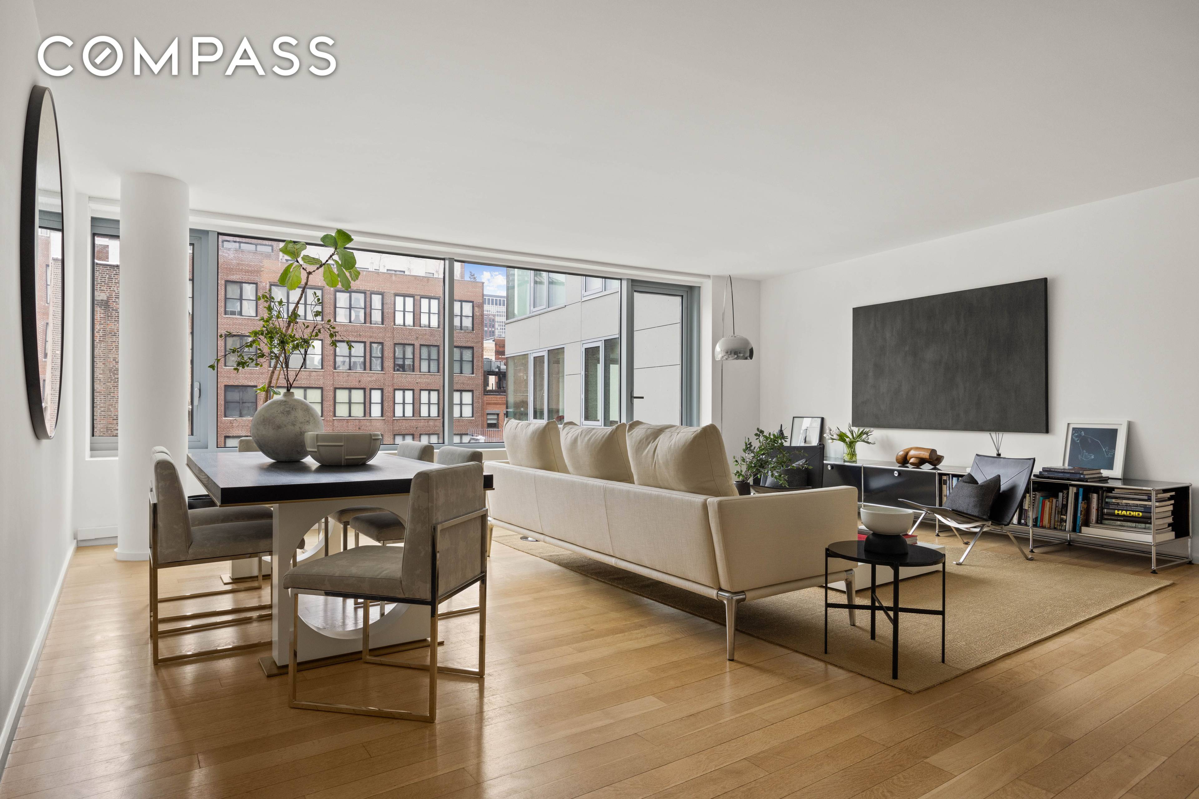 Discover the perfect blend of space, light, and luxury in this stunning top floor 2 bedroom, 2 bathroom condo at 425 West 53rd Street.