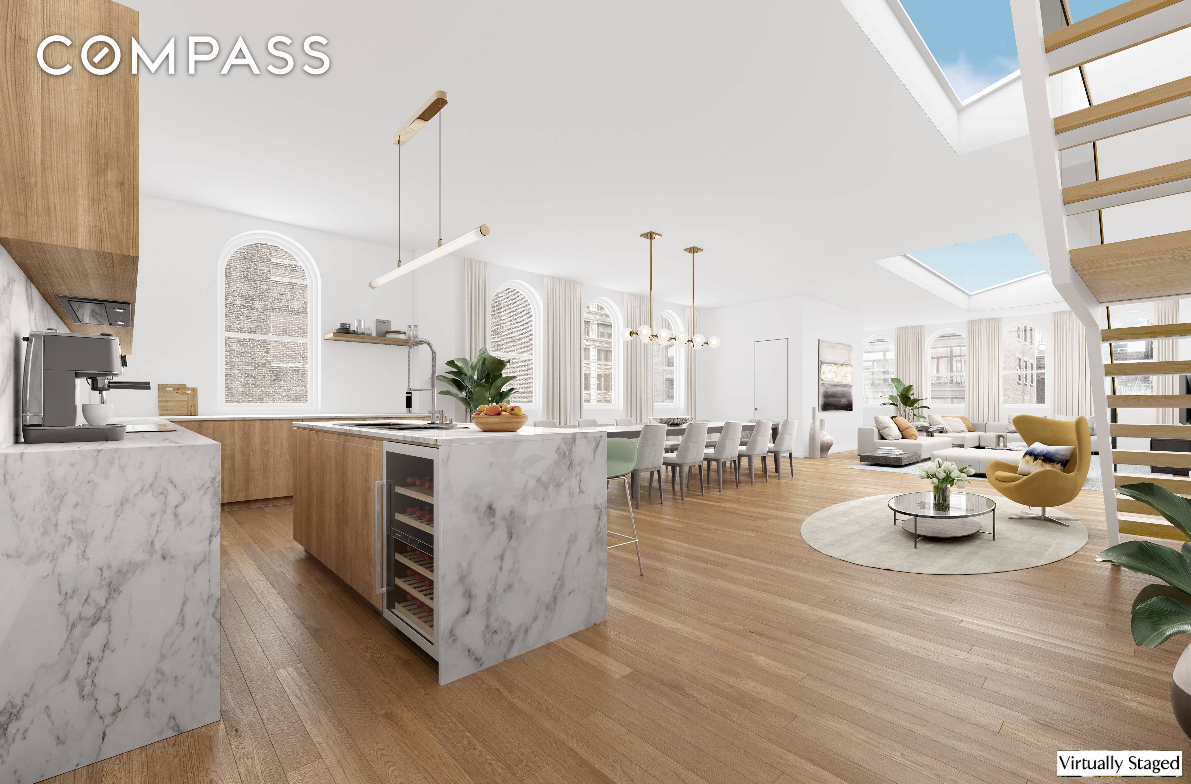 Penthouse C is an extraordinary loft with soaring 13 ceiling heights, located at 519 Broadway between Spring and Broome Streets, within a majestic Queen Anne style loft building in the ...