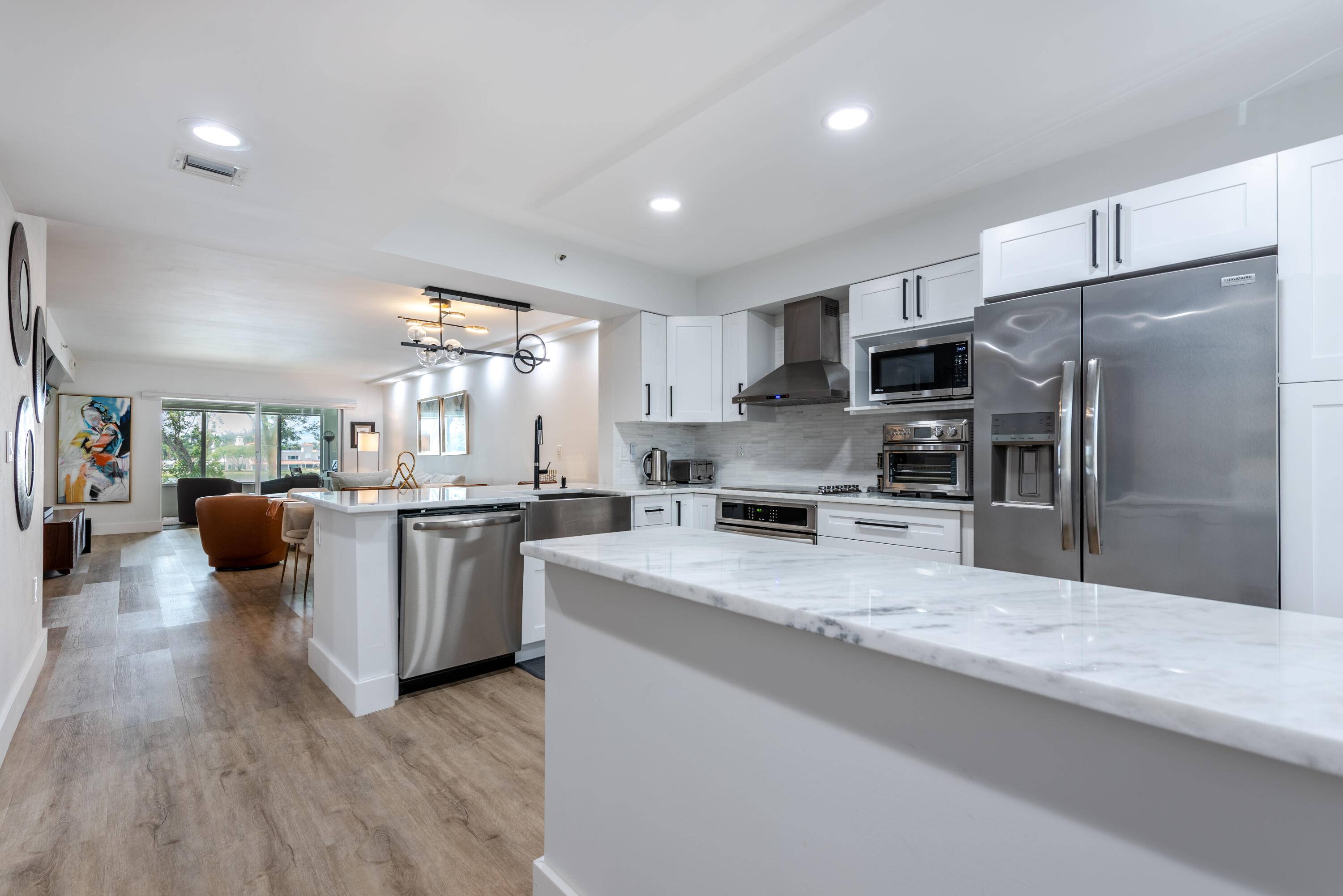 Seasonal rental available for 2026 Stunning renovation of this south facing condo that gets light throughout the day.