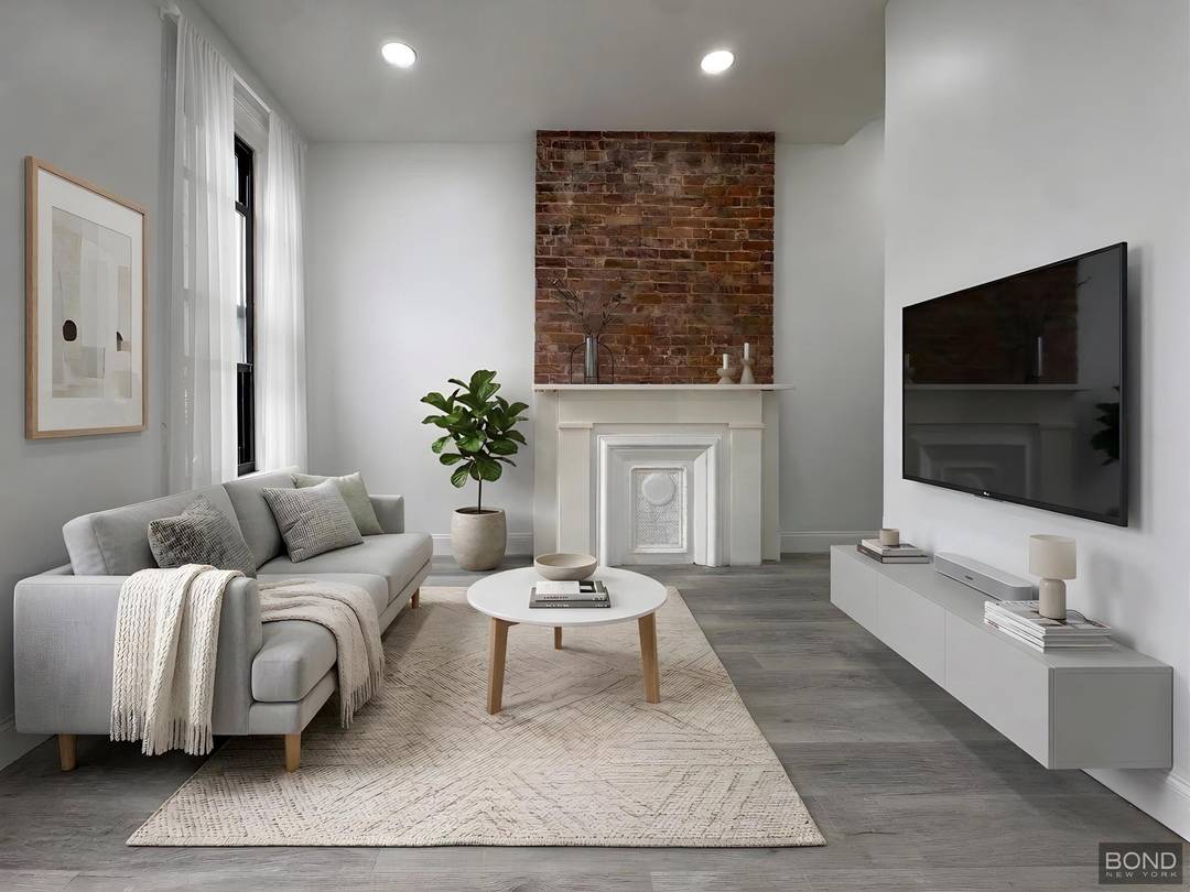 Newly renovated top floor, floor through apartment offering a flexible three bedroom, two bathroom layout.