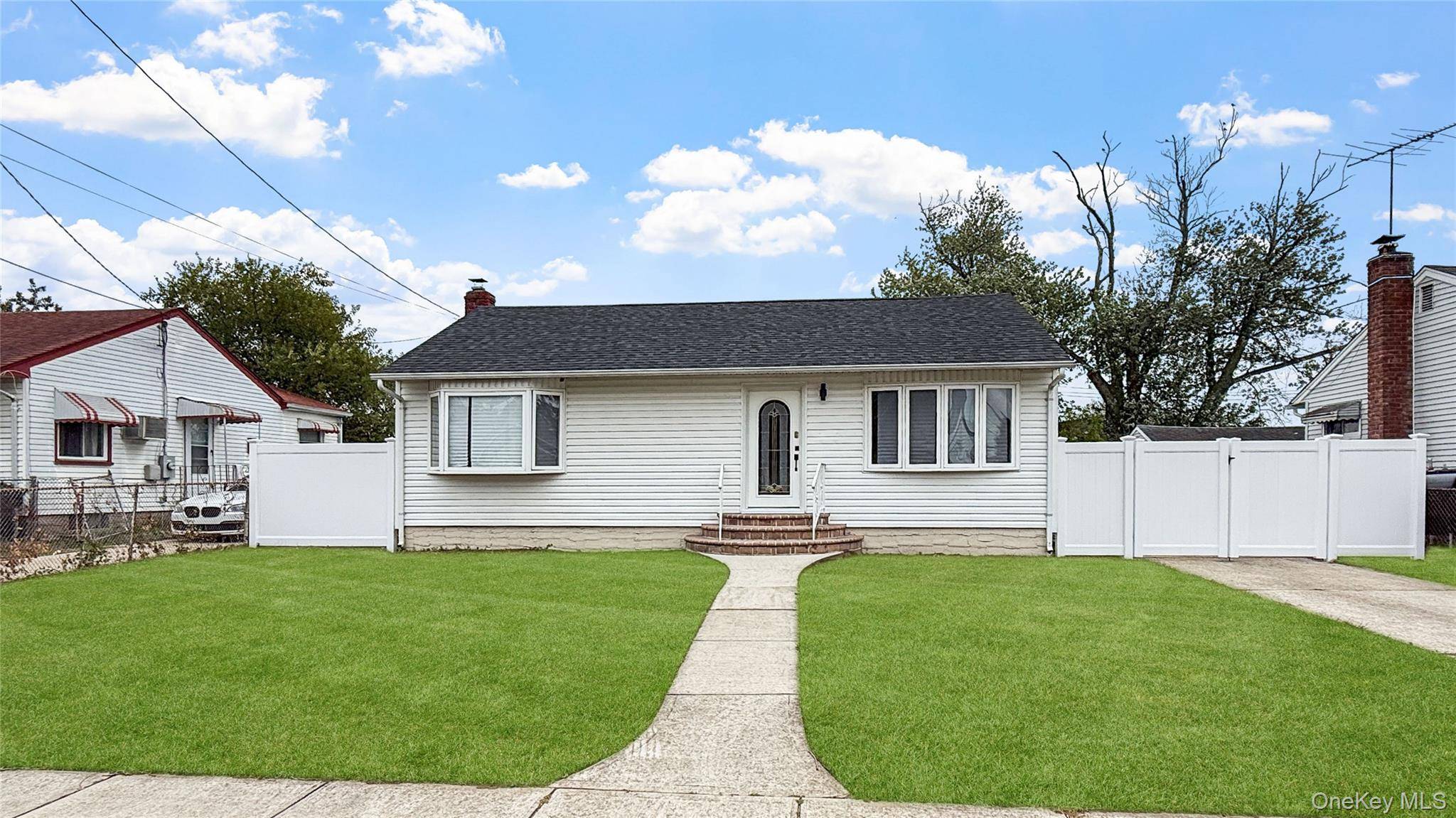 Beautifully renovated 3 bedroom, 1 bath ranch with bright open layout, new flooring, quartz countertops, and stainless steel kitchen appliances.