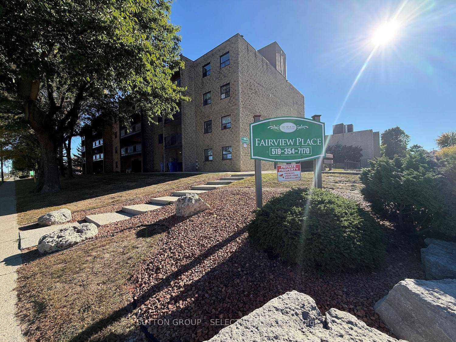 2 bedroom end unit on the top floor with balcony.