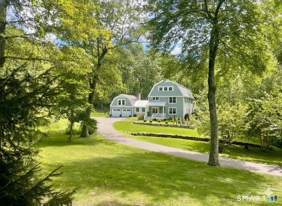 Stunning modern shingle style Colonial on 4 manicured acres gunnite pool in the heart of Roxbury absolutely turnkey.