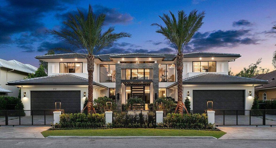 212 W Alexander Palm Rd Brand new waterfront ultra Luxury masterpiece sits on 100 ft of Royal Palm Waterway in Boca Raton's most prestigious community, Royal Palm Yacht CC.