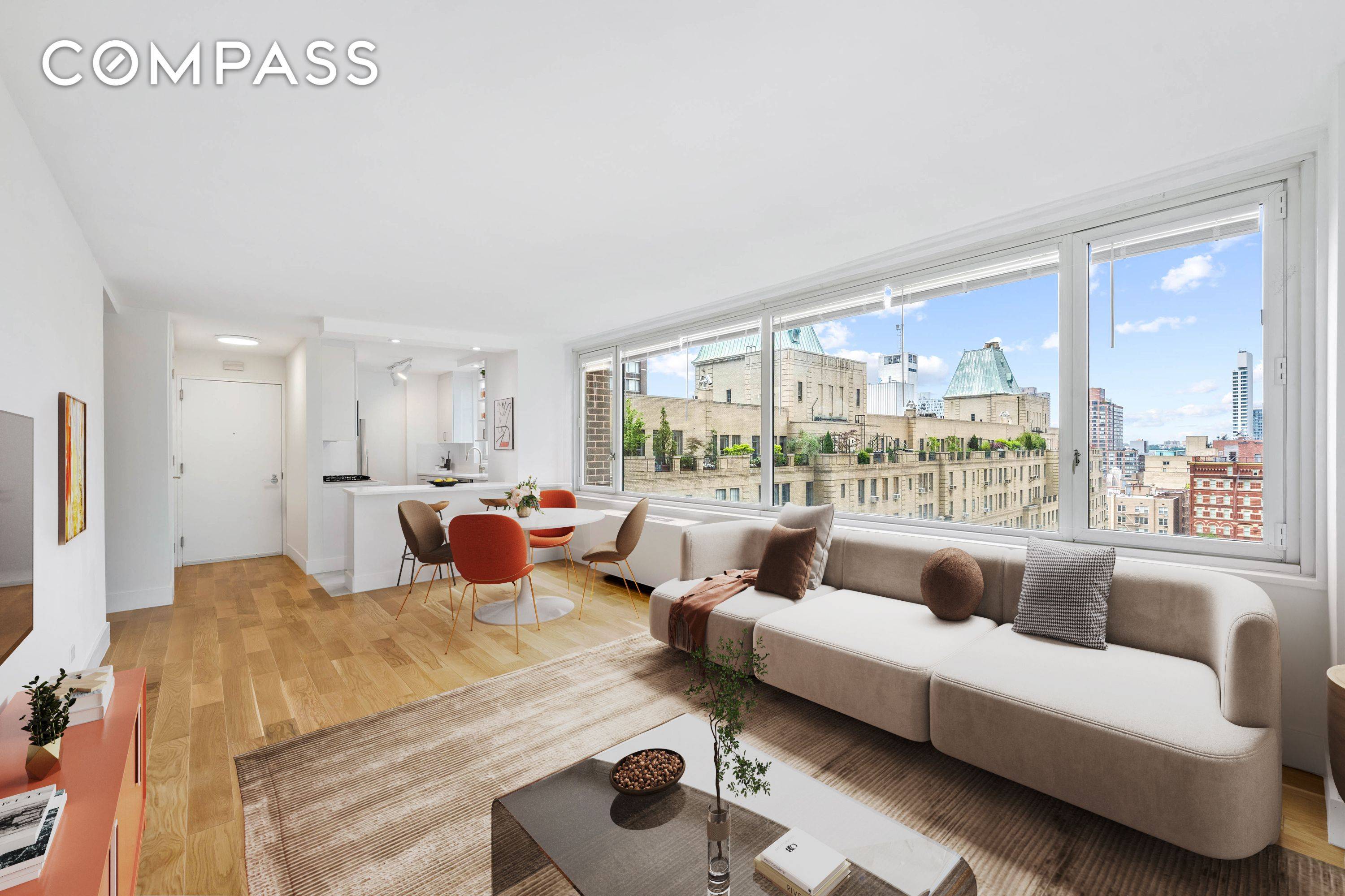 Newly renovated most desirable corner 1 bedroom at The Sheffield Condominium with tons of sunlight and open city views.