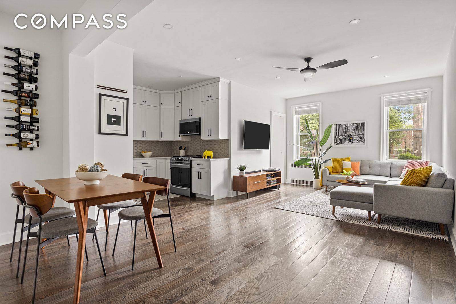 Move right in ! This spacious two bedroom, one bath apartment is in the esteemed pre war co op, The Windsor.