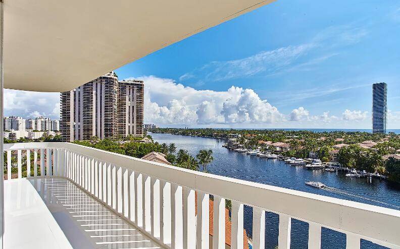 Stunning renovated 2 bedroom 2 bath corner unit with direct Ocean and Intracoastal views.