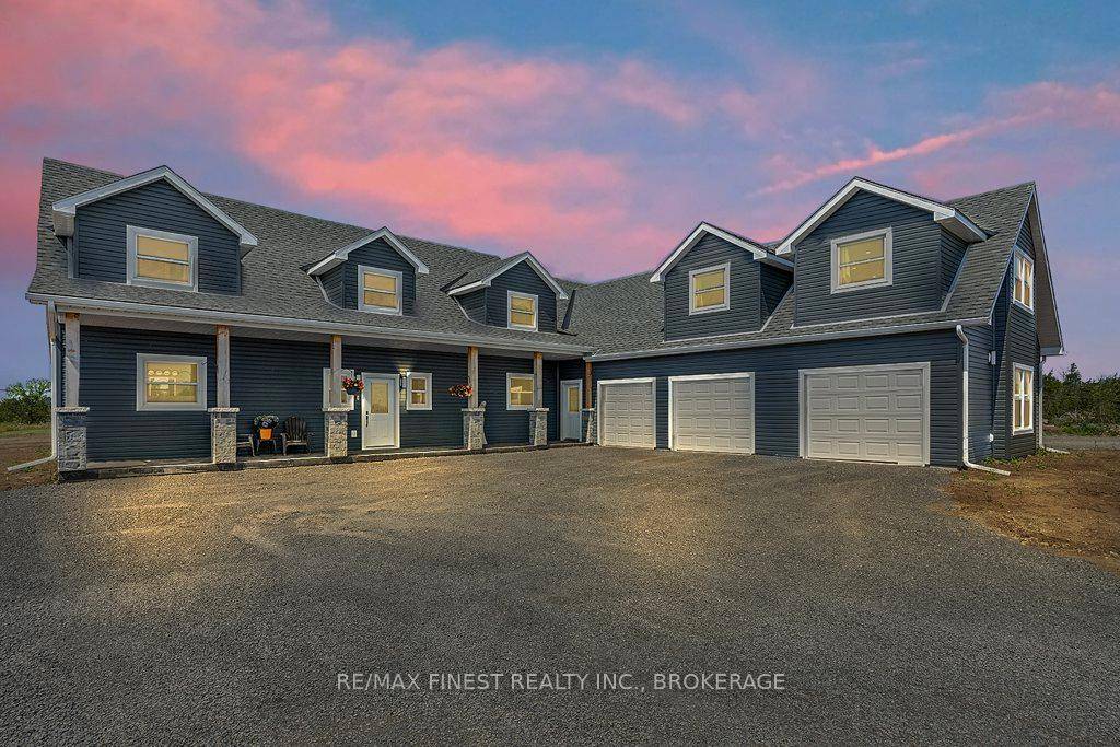 Stunning, 2 year old, custom built home, sitting on a private 42 acre lot, offering a unique layout and plenty of space to enjoy the outdoors.