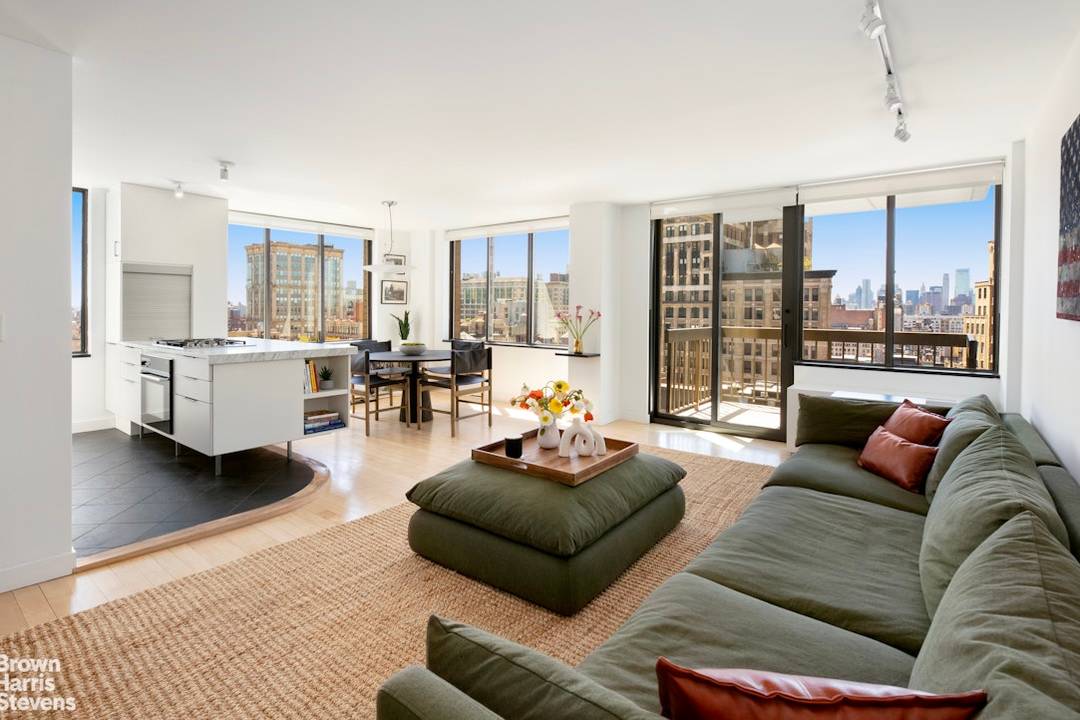 SUN DRENCHED 2 BR w Balcony Perched high above the city at the coveted Madison Green Condominium, this renovated corner two bedroom, two bath home offers exceptional light, open skyline ...