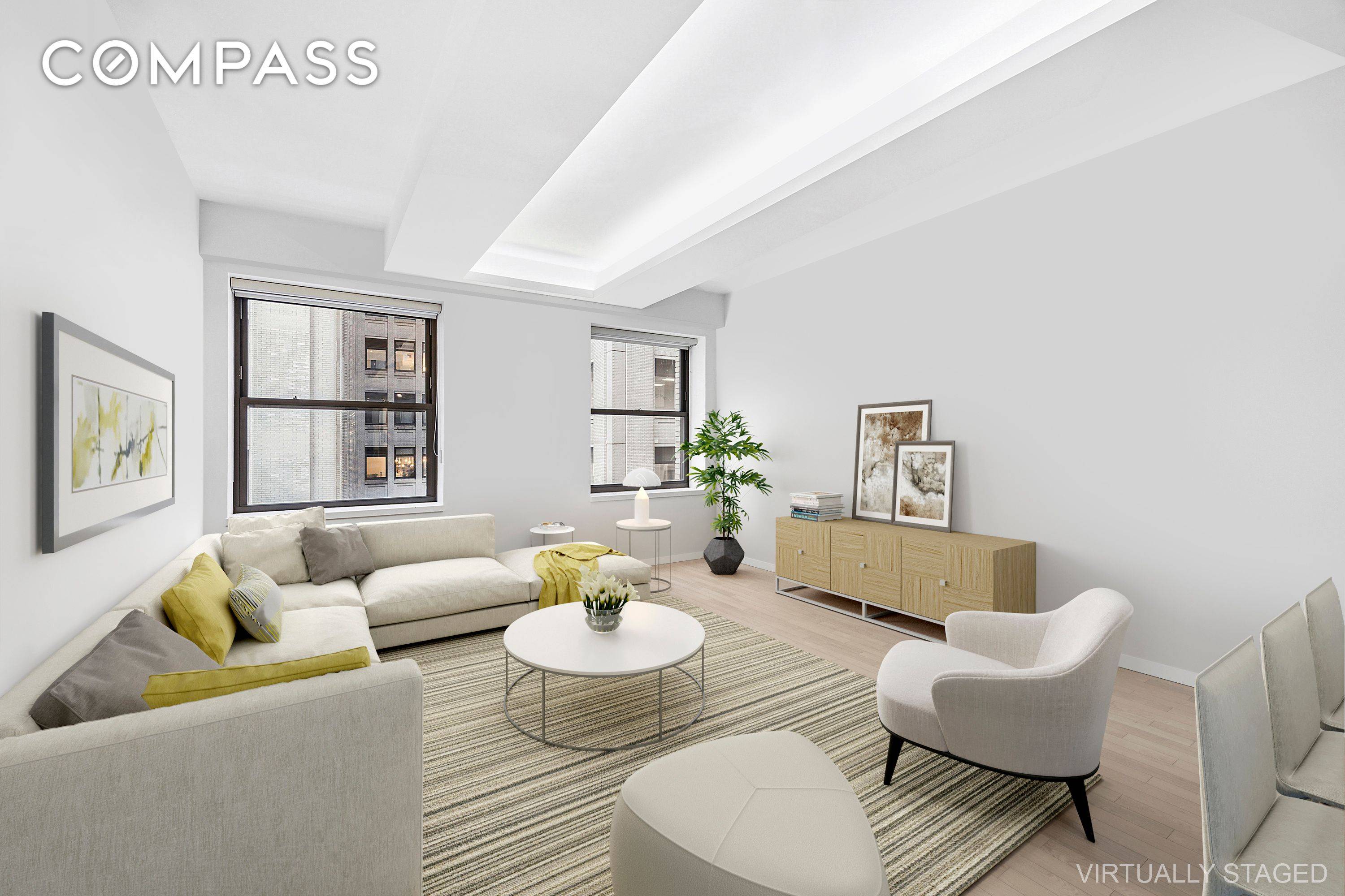 Discover the epitome of luxury living in this exquisite 1, 101 square foot loft at 20 Pine Street, Unit 1210.