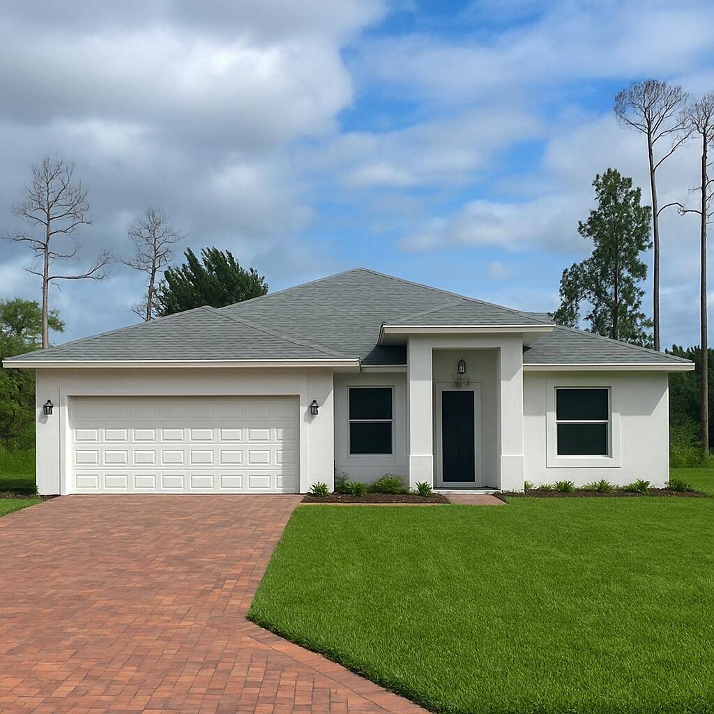 Stunning new construction in Loxahatchee featuring 3, 136 total sqft with 4 spacious bedrooms, 3 full bathrooms, and a two car garage.